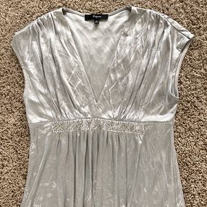 Shimmering Metallic Silver XS Express Top